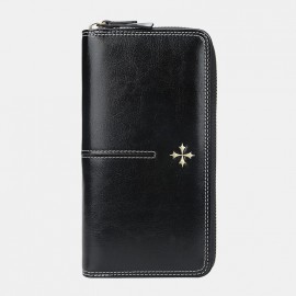 Women 27 Card Slots Long Wallet Zipper Phone Purse