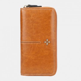 Women 27 Card Slots Long Wallet Zipper Phone Purse