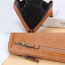 Women 27 Card Slots Long Wallet Zipper Phone Purse