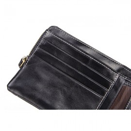 RFID Women Genuine Leather Multi-function Wallet
