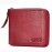 Women Genuine Leather Short Wallet 4 Card Slot Bifold Coin Purse
