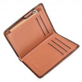 Women RFID 10 Card Holder Vintage Oil Leather Short Wallet Coin Purse