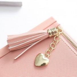 Womon Tassel Multi-slots 15 Card Slots Card Holder Zipper Wallet Purse