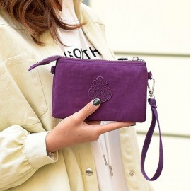 Women Nylon Waterproof Multi-function Clutch Bag Phone Bag Shoulder Bag