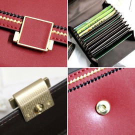 Women Genuine Leather 9 Card Slot Wallet Vintage Purse