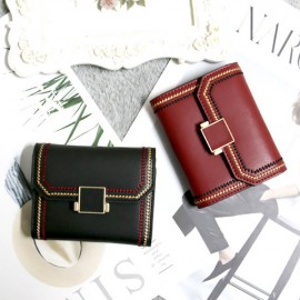 Women Genuine Leather 9 Card Slot Wallet Vintage Purse