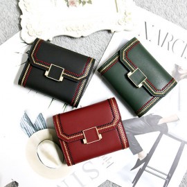 Women Genuine Leather 9 Card Slot Wallet Vintage Purse