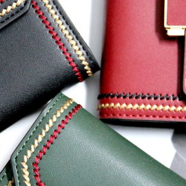 Women Genuine Leather 9 Card Slot Wallet Vintage Purse