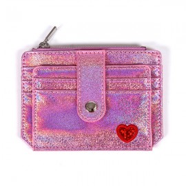 Women Laser 6 Card Slot Thin Wallet Cute Coin Purse