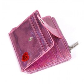 Women Laser 6 Card Slot Thin Wallet Cute Coin Purse