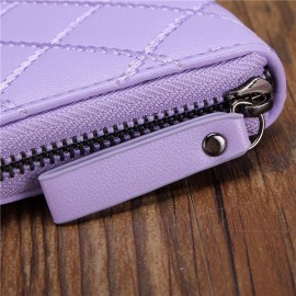Women Casual Long Card Bag Leisure Grain Wallet