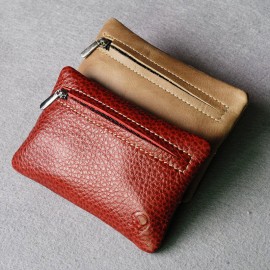 Women Short Coin Purse Genuine Leather Key Case