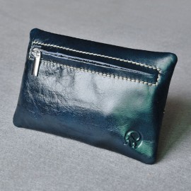 Women Short Coin Purse Genuine Leather Key Case