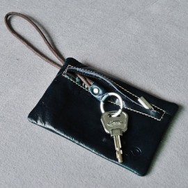 Women Short Coin Purse Genuine Leather Key Case