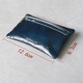 Women Short Coin Purse Genuine Leather Key Case