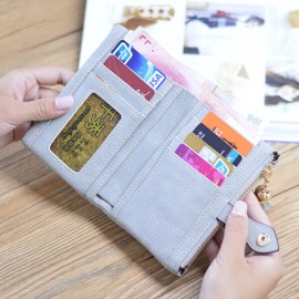 Women PU Fold Short Wallet Elegant Clutches Wallet Purse Coin Bag