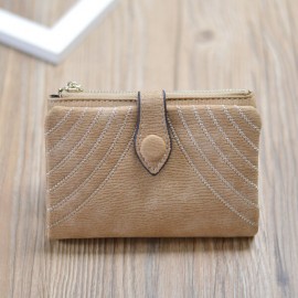 Women PU Fold Short Wallet Elegant Clutches Wallet Purse Coin Bag