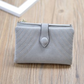 Women PU Fold Short Wallet Elegant Clutches Wallet Purse Coin Bag