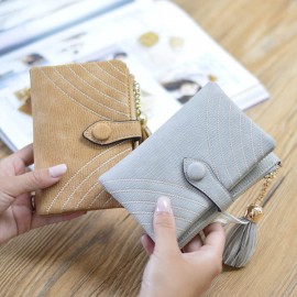 Women PU Fold Short Wallet Elegant Clutches Wallet Purse Coin Bag