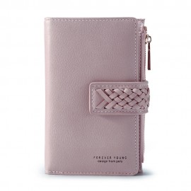 Women Casual 11 Card Slots Solid Wallet Coin Purse