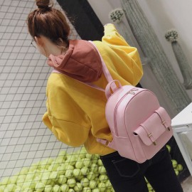 3 PCS PU Leather Women Backpacks Students Schoolbags