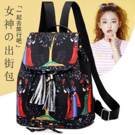 New Shoulder Bag Female Casual Nylon College Wild Student Bag Ladies Backpack National Style