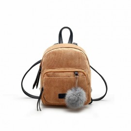 Women Multi-Functional Corduroy Mini Backpack