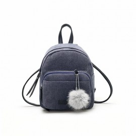 Women Multi-Functional Corduroy Mini Backpack