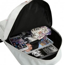 2Pcs Women's Backpack Set Likable Pattern High Capacity Preppy Back Bag