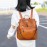 Women Faux Leather Solid Shoulder Bag Backpack