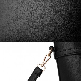 Women Pure Color Venonat Decorational Handbag Shoulder Bag Crossbody Bags