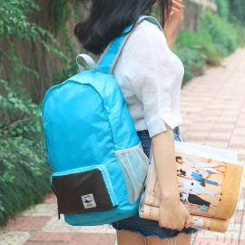 Nylon Light Folding Portable Sports Outdoor Shoulder Bag Backpack