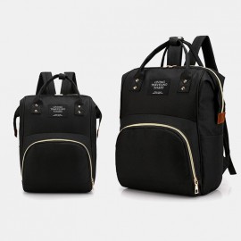 Women Canvas Casual Mummy And Kids  Patchwork Backpack