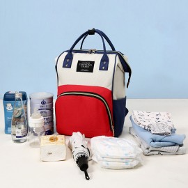 Women Canvas Casual Mummy And Kids  Patchwork Backpack