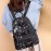 Women Large-capacity Starry Sky Pattern Shoulder Bag Backpack