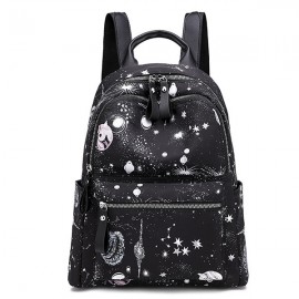 Women Large-capacity Starry Sky Pattern Shoulder Bag Backpack
