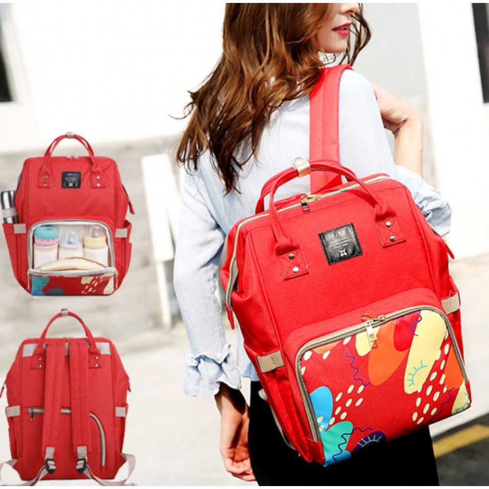 Print Diaper Mommy Bags Backpack Multi-functional Wawterproof Durable Shoulder Bags