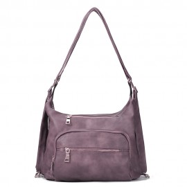 Women Solid Casual Multi-functional Shoulder Bag Backpack
