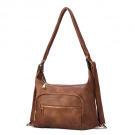 Women Solid Casual Multi-functional Shoulder Bag Backpack