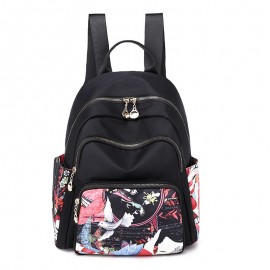 Simple And Stylish Large-capacity Backpack Girl Casual Light Oxford Cloth Bag Trend Wild Shopping Backpack