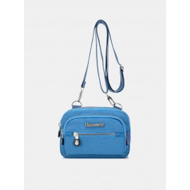 Women Solid Waterproof Multifunction Crossbody Bag