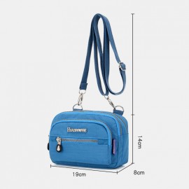 Women Solid Waterproof Multifunction Crossbody Bag