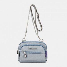 Women Solid Waterproof Multifunction Crossbody Bag