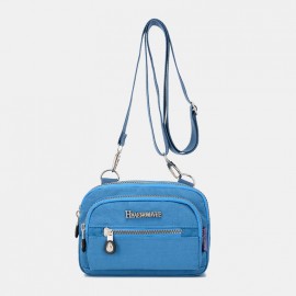 Women Solid Waterproof Multifunction Crossbody Bag