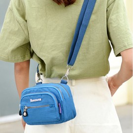 Women Solid Waterproof Multifunction Crossbody Bag