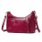 Women Multi-pockets Solid Wax Oil Skin Shoulder Bag