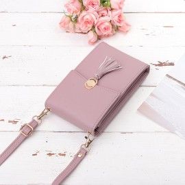 Bohemian Tassel Shoulder Bag 5.5 Inches Phone Bag For Women