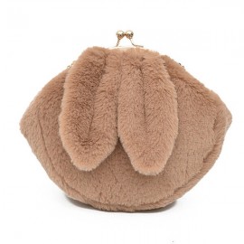 Cute Rabbit Plush Creative Shoulder Bag Phone Bag Chain Shell Crossbody Bags