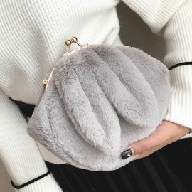 Cute Rabbit Plush Creative Shoulder Bag Phone Bag Chain Shell Crossbody Bags