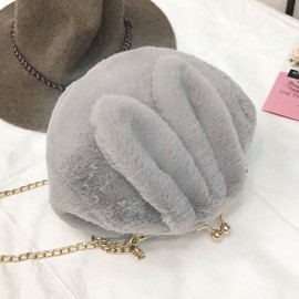 Cute Rabbit Plush Creative Shoulder Bag Phone Bag Chain Shell Crossbody Bags